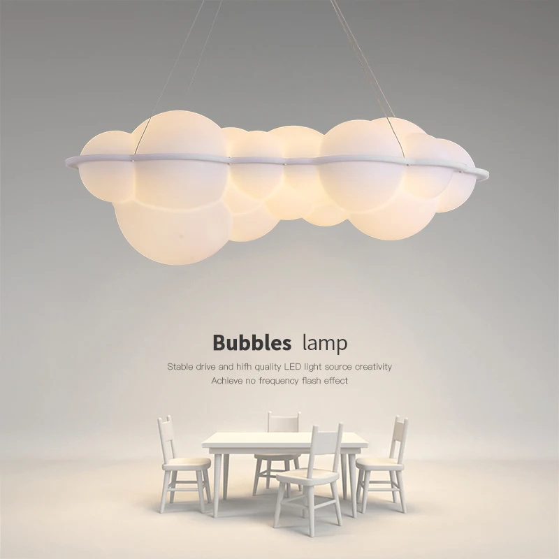 

Dining Living Room LED Chandelier Lighting Nordic Simple White Bedroom Designer Art Hanging Lamp Clothing Store Lobby Luminaires