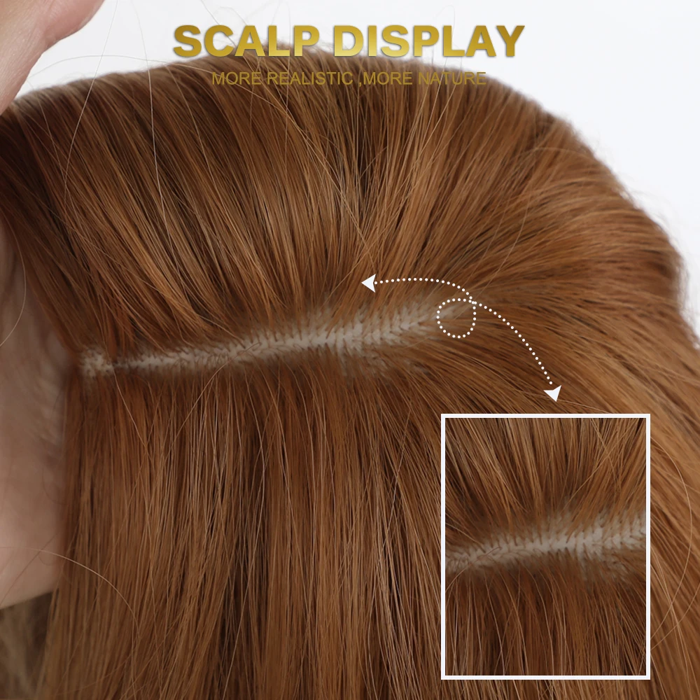 Парик для женщин синтетические натуральные длинные волосы с светлыми