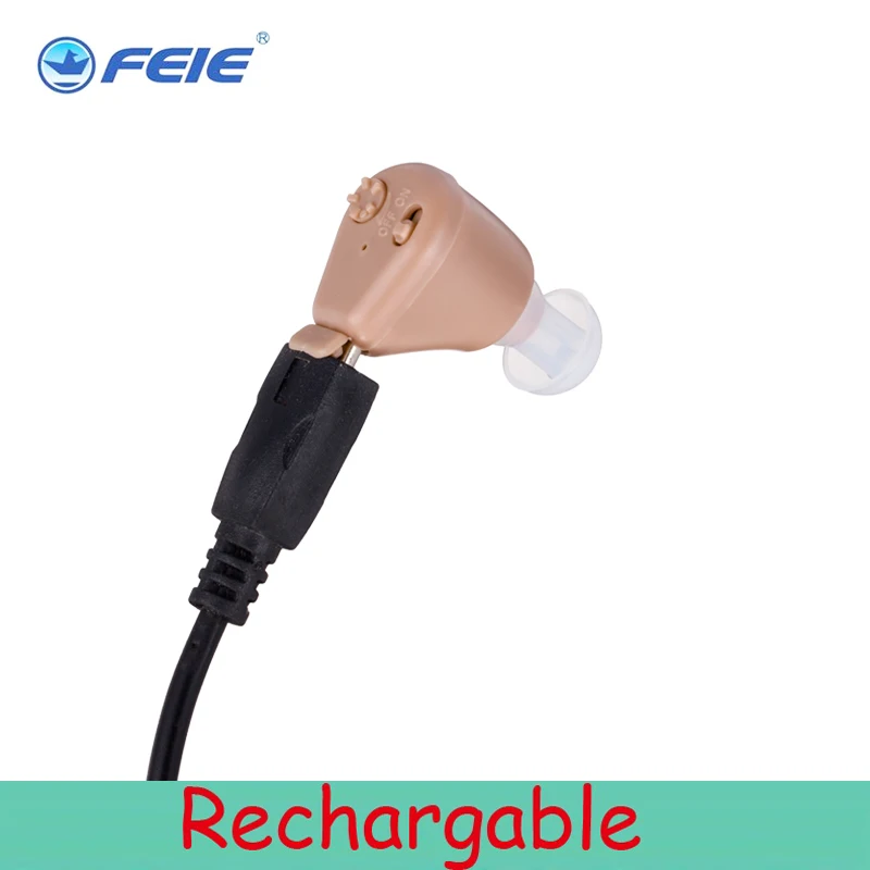 2 шт./лот Перезаряжаемые слуховые аппараты невидимый слуховой аппарат с чистым