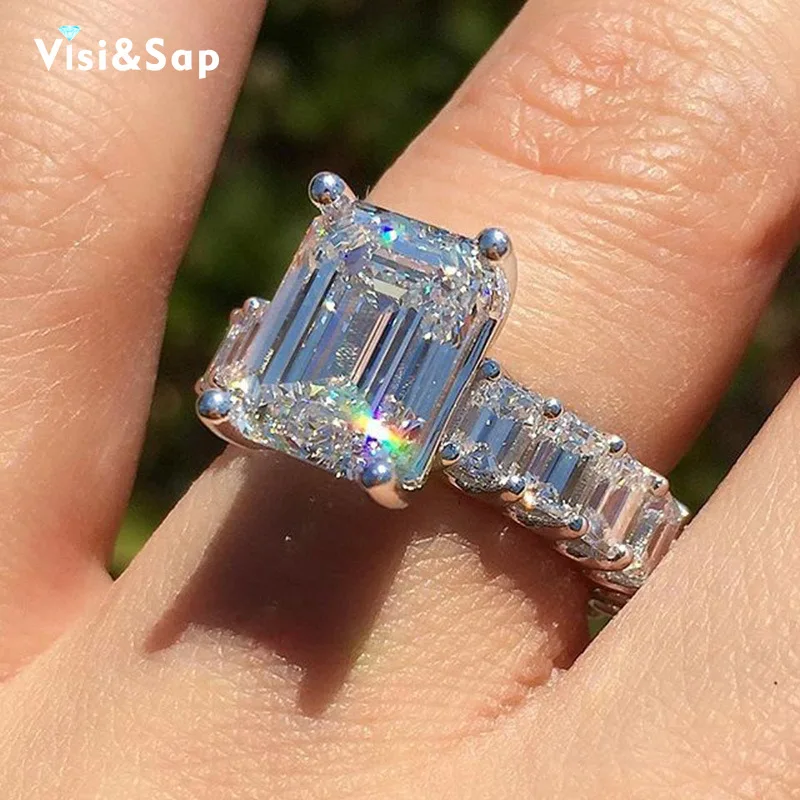 

Visisap Luxury Square Big Zircon Wedding Rings for Women High Quality Claw Setting Inlaid Lady Ring Europe Fashion Jewelry B2796