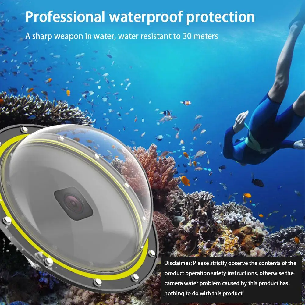 Купольная маска для дайвинга Hero8 водонепроницаемая камера с защитой от попадания