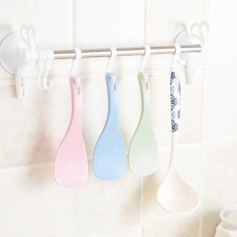 1 piece of cute kitchen spoon non-stick rice cooker wheat straw PP household gadgets | Дом и сад