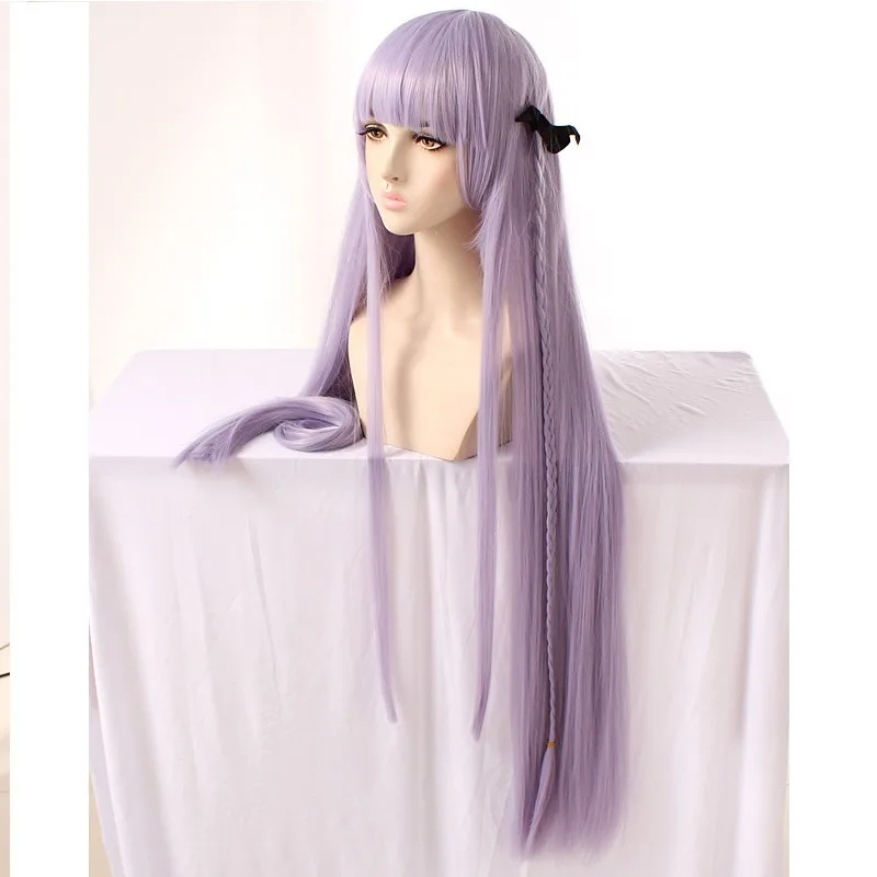 Парик Kirigiri Kyouko женский длинный термостойкие искусственные волосы фиолетовый для