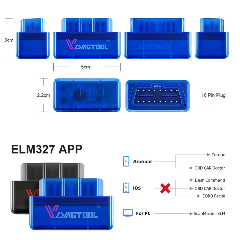 XTOOL elm327 pic18f25k80 Bluetooth v1.5 Супер Мини ELM 327 OBD2 для Android считыватели кодов крутящего