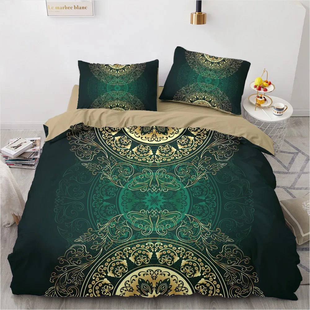 

Luxury 3D Black Design Comforter Case Duvet Quilt Cover Bedding Set Pillowcase Twin King Queen Double Single Size bed linen