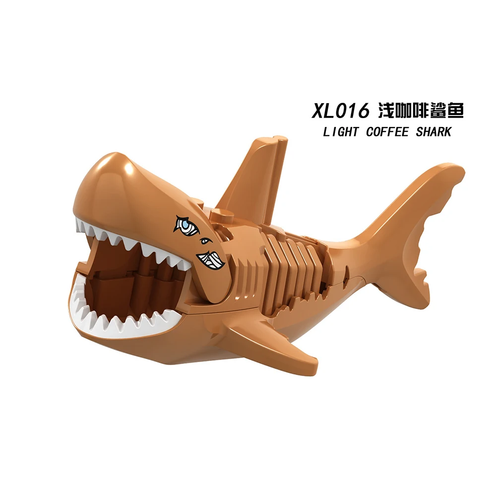 

Animals Figures Shark Accessories Kids Toys For Children DIY Gifts Educational Toy City Creator Building Block MOC Animal Kit
