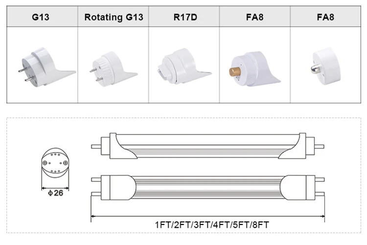 4ft T8 Светодиодная трубсветильник 110v 220v 1200mm 20w 22w|t8 led tube light|led light 1200mmled |