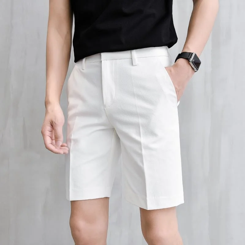 

2021 New Fashion Summer Men's Military Korea Style Shorts Male Solid Straight Casual Business Fitness Loose Work Shorts W213