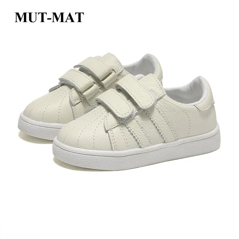 Детская кожаная обувь детская модная повседневная для мальчиков и девочек белая