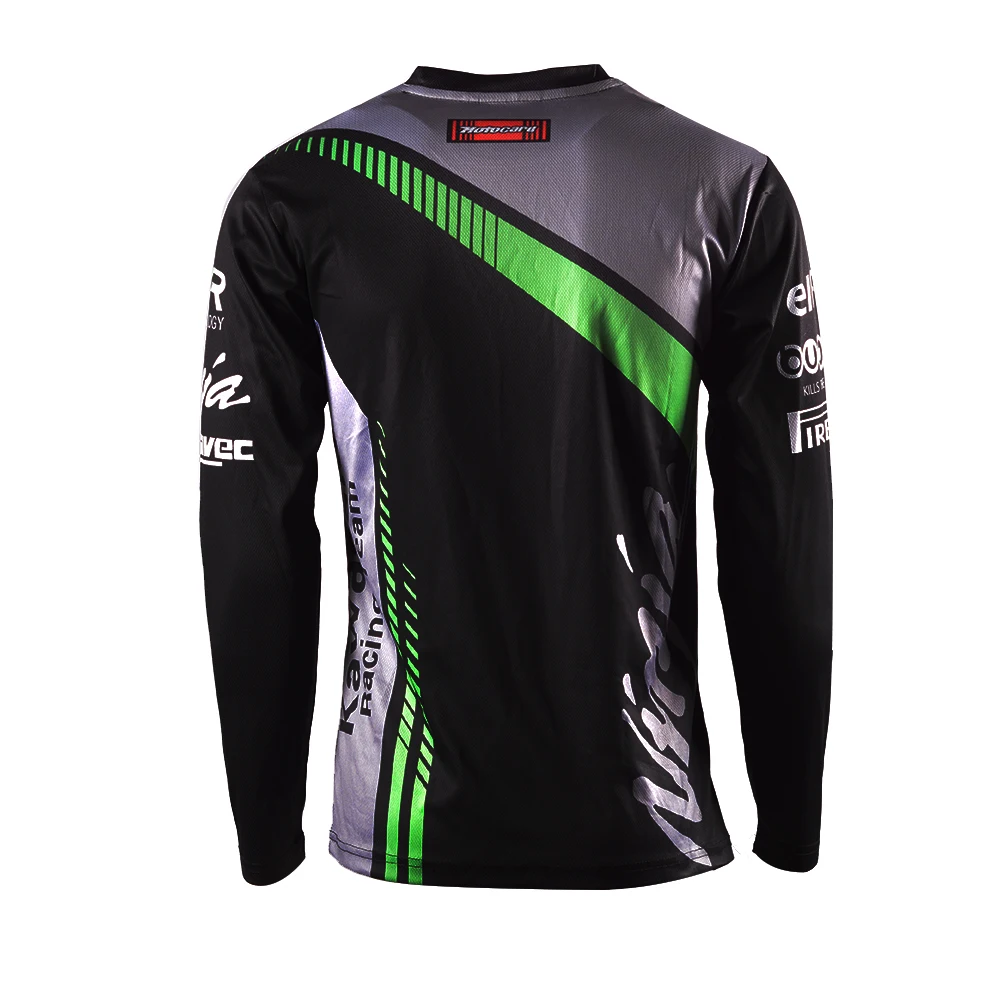 Уличная мотоциклетная футболка с длинными рукавами для Kawasaki Team спортивная