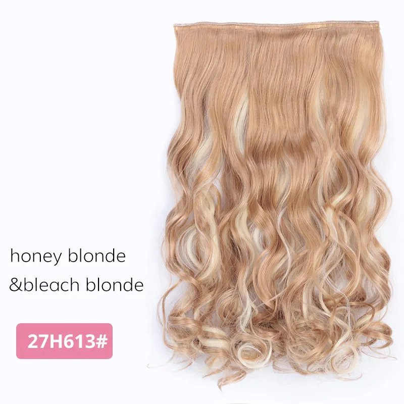 27h613 AISI BEAUTY, Синтетические длинные прямые волосы для наращивания, 5 зажимов, 1 шт., волосы для наращивания, высокотемпературные волосы для женщин - Цвет: 27h613