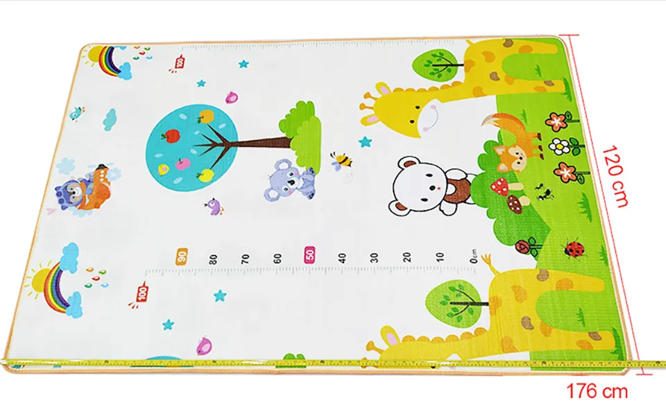 IMBABY Baby Play Mat Thick Crawling Mat Infants Puzzles Mat Cute Cartoon for Children Game Pad For Infants Educational Soft Mat