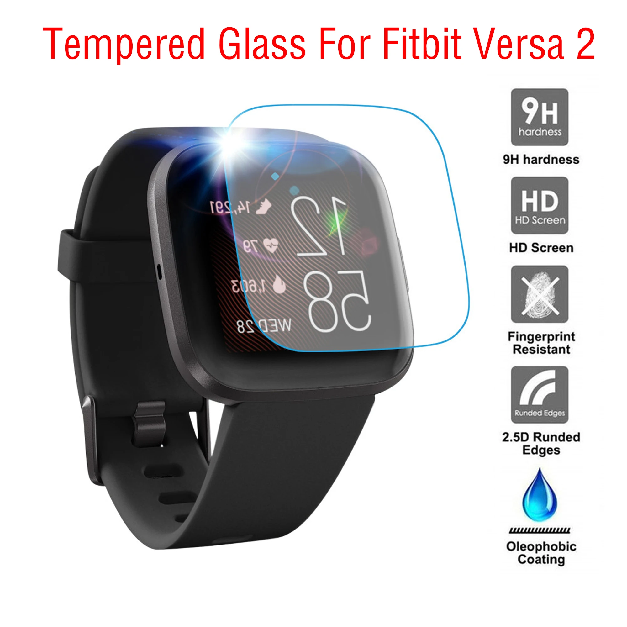 1 шт/3 шт/5 шт пленка из закаленного стекла для Fitbit Versa 2 Band смарт часы защита экрана