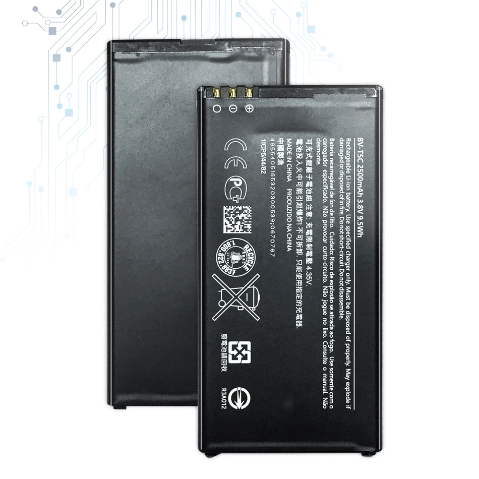 Battery BV-T5C 2500mAh For Microsoft Nokia Lumia 640 RM-1109 RM-1113 RM-1072 RM-1073 RM-1077 RM BV T5C