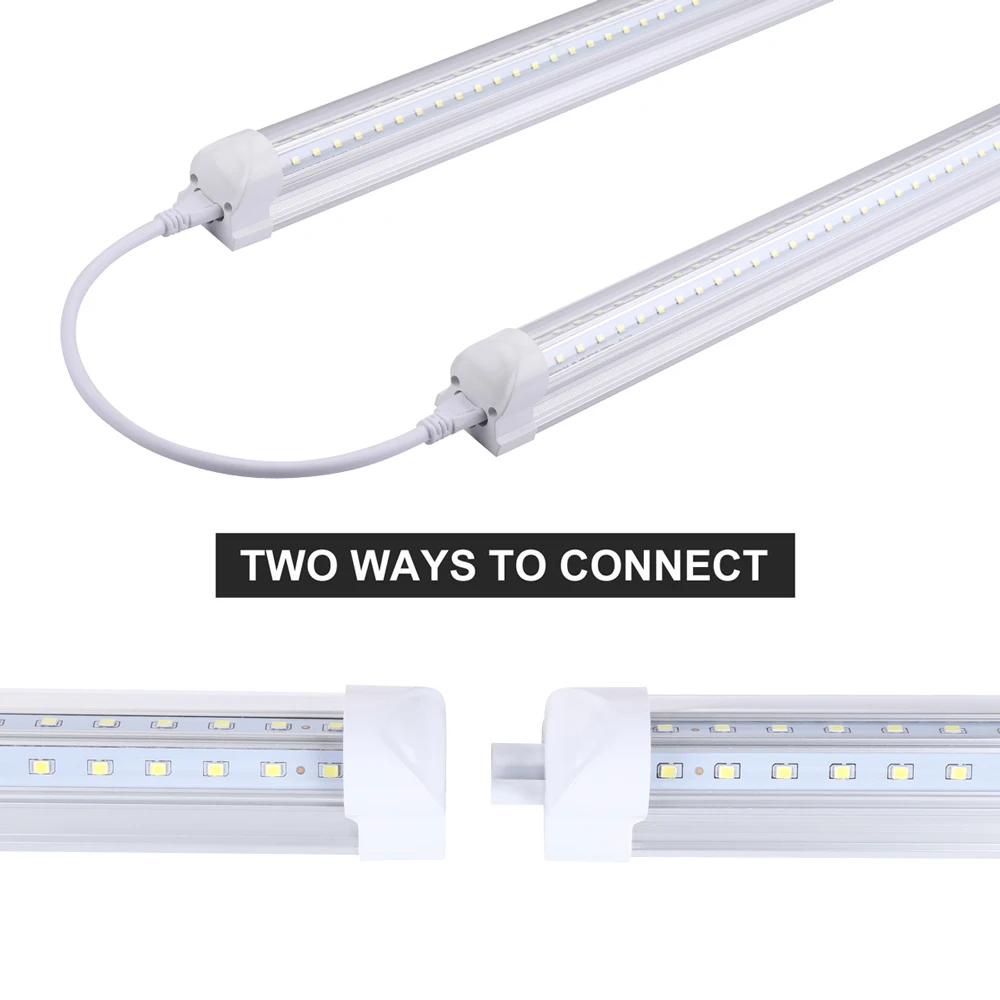 8 футов T8 трубка Светодиодная лампа V-образной формы Встроенная 72 Вт 2400 мм