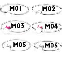 with logo silver 925 children bracelet suitable for charm can diy women handmade jewelry parent child bracelet mother baby seri