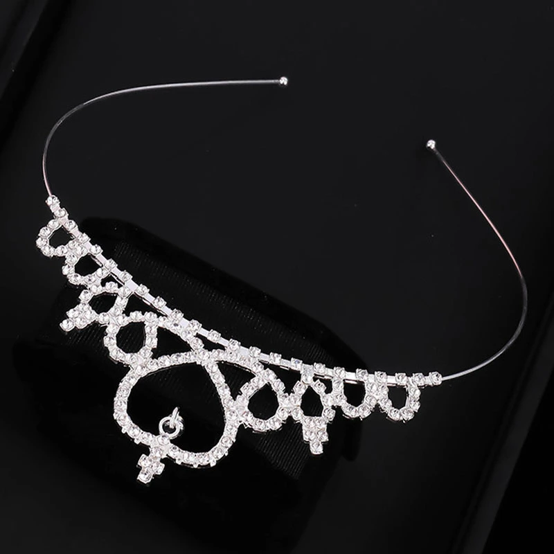 Блестящие модные стразы Серебряная корона принцессы тиары головные уборы