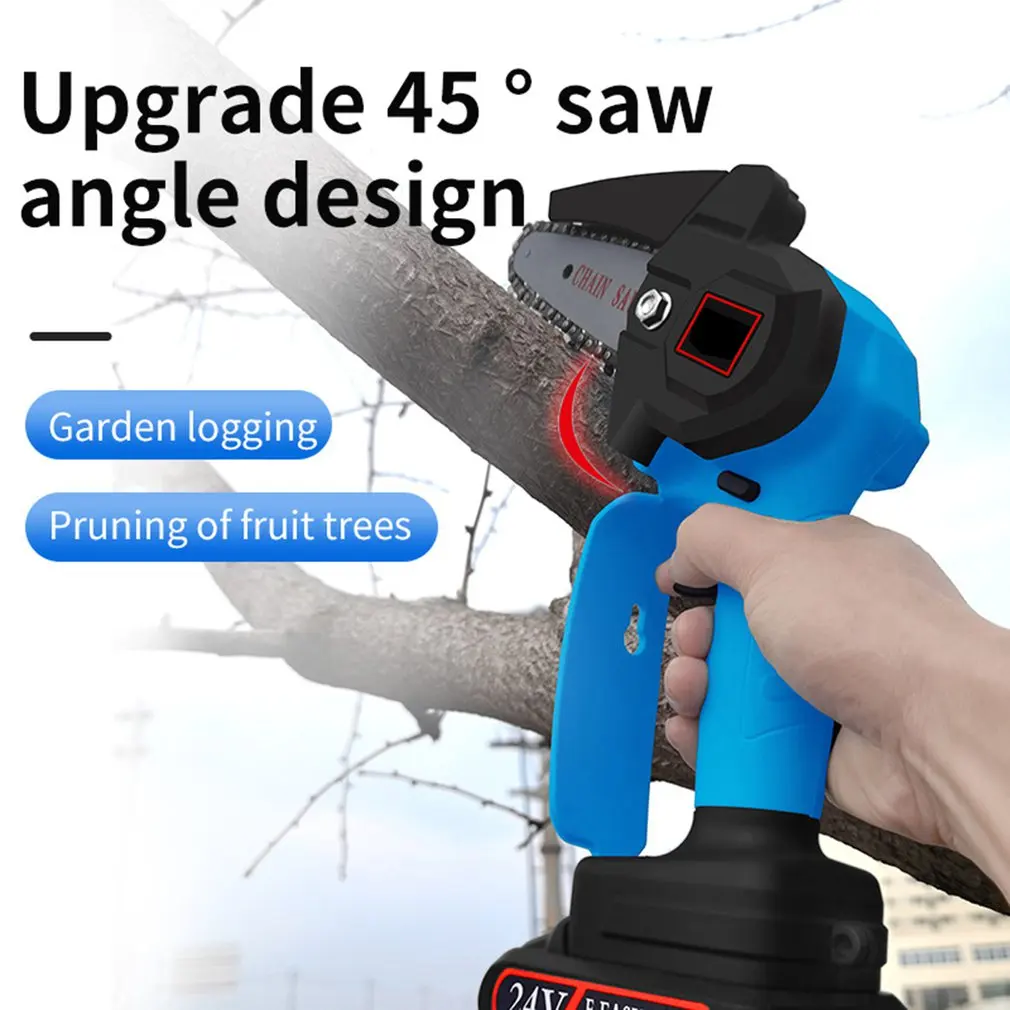 

24V Portable Electric Pruning Saw Electric Woodworking Saw Garden Log Mini Electric Chain Saw Lithium Battery
