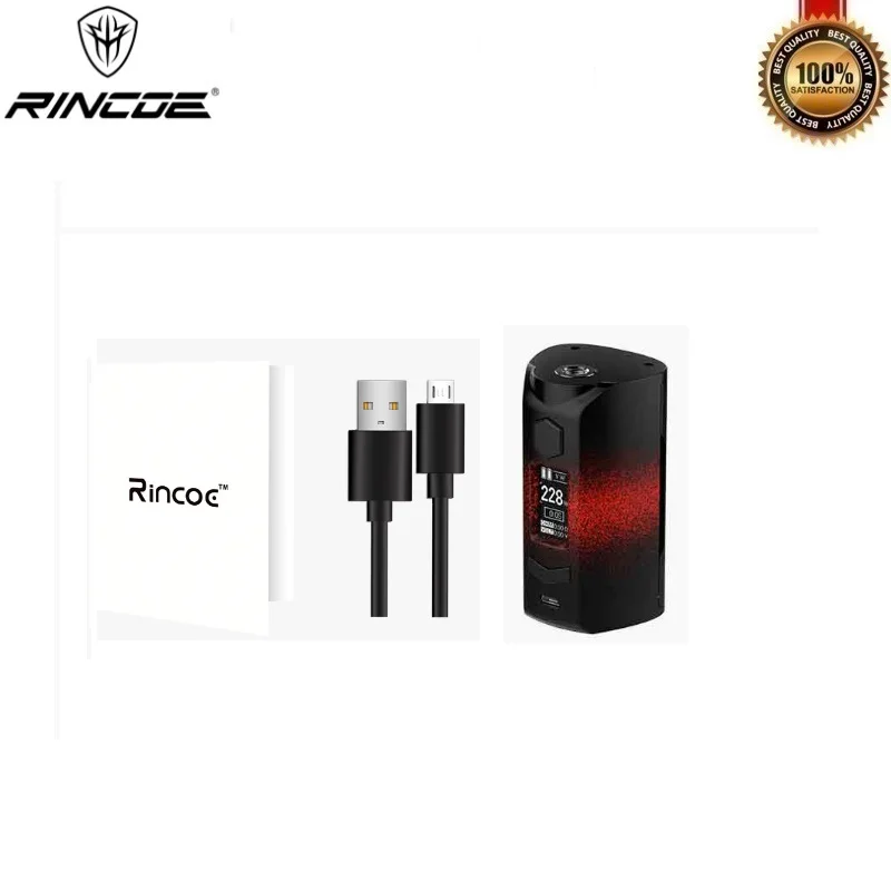 Оригинальный Rincoe Manto S Mesh 228 Вт Vape Box Mod Fit 6 мл Metis смесительный резервуар питание от