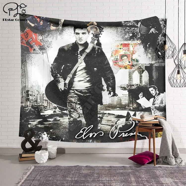 Одеяло Elvis Presley гобелен с 3D принтом прямоугольное украшение для дома настенное