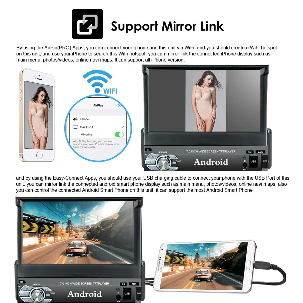 Android 9,0 Универсальный 1 DIN автомагнитола стерео 1024x600 сенсорный экран " gps Авто Радио BT wifi Зеркало Ссылка FM AM RDS пульт дистанционного управления