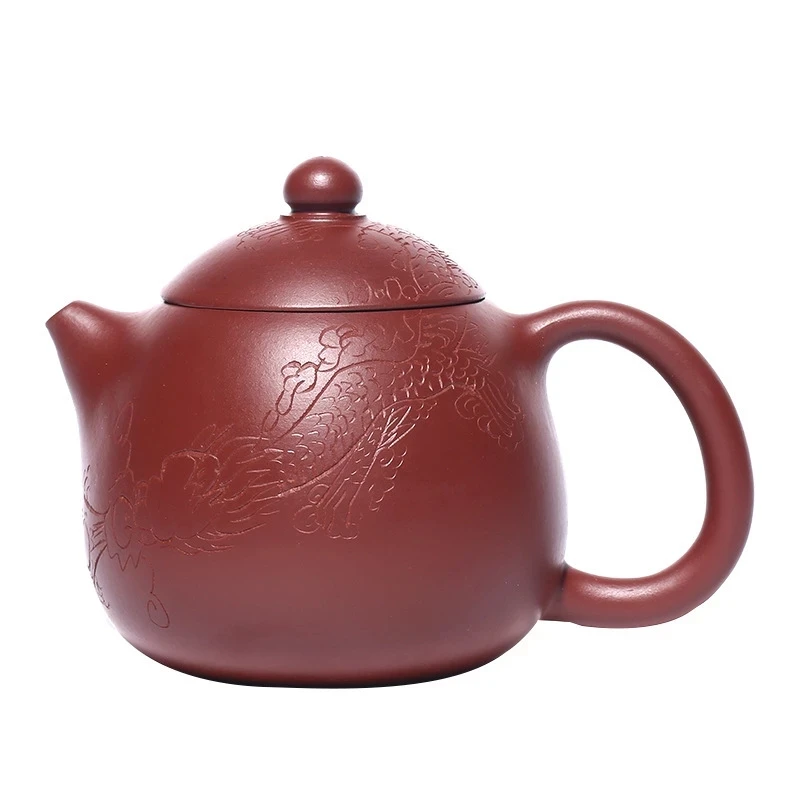 

Authentic Yixing Teapot All Handmade Master Dragon Kung Fu Kettle Mud Dahongpao Creative Drinkware Household Teapot