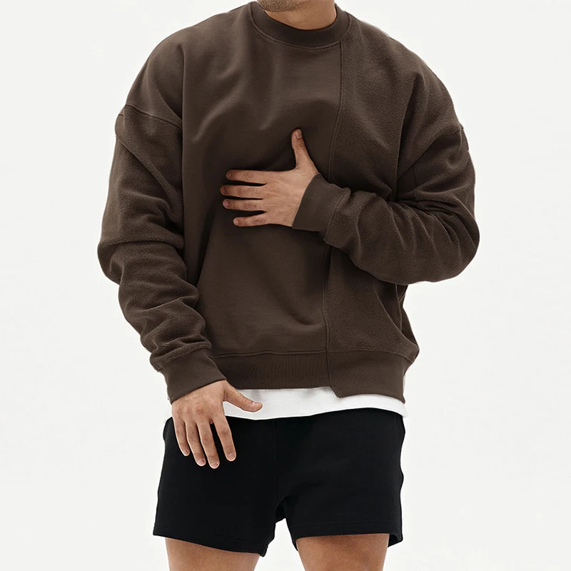 

Fashion Simple All-match Solid Color Sweatshirts Men 2021 Autumn Winter Long Sleeve O-Neck Tops Pullovers Mens Casual Sweatshirt