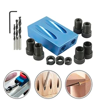 14pcsset pocket hole jig kit woodworking oblique hole locator drill bits pocket hole jig 15 degree angle drill punch locator