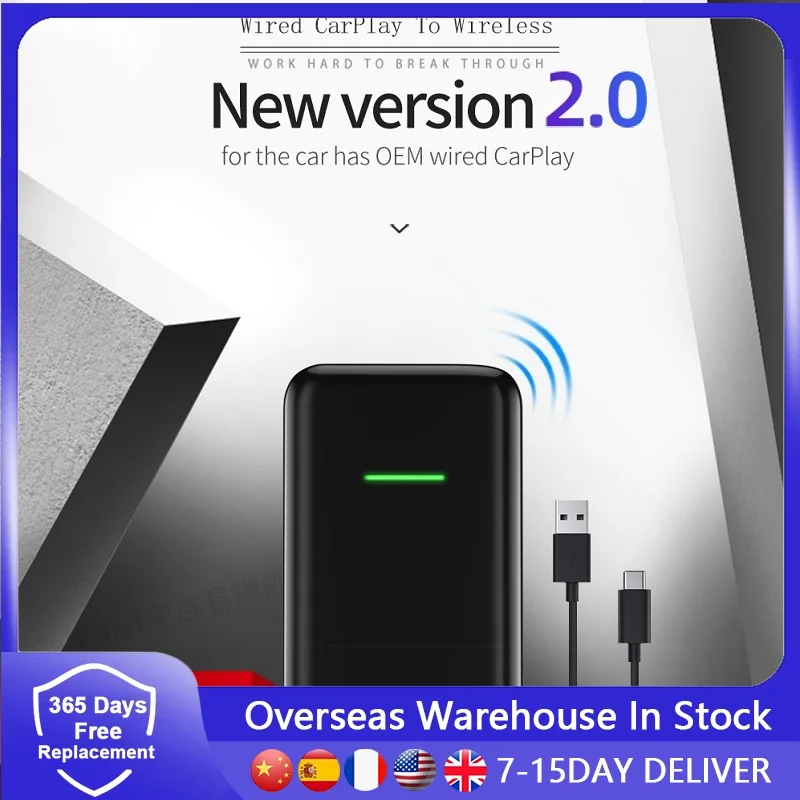 Carlinkit Новая версия 2 0 IOS13 Apple CarPlay беспроводное автоматическое подключение для