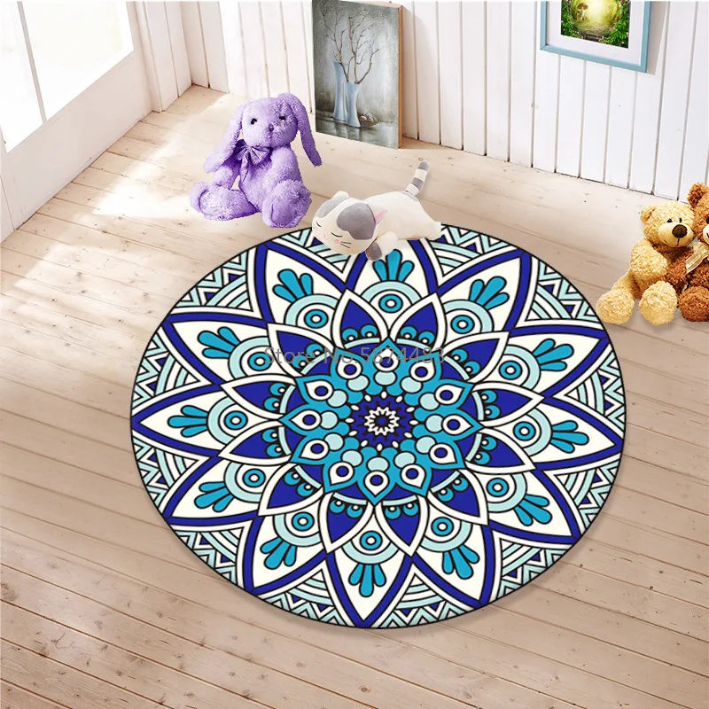 Современный мультяшный круглый ковер для гостиной журнальный столик спальни
