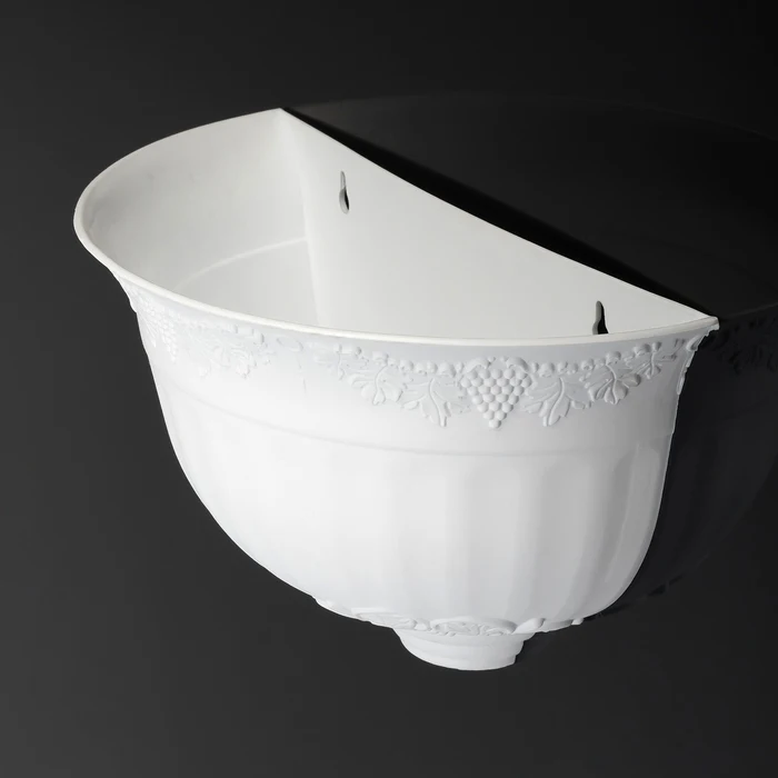 Кашпо настенное 2 6 л &quotАнгара&quot d=320 цвет белый|Цветочные горшки и кадки| |