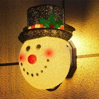 1pc2pc christmas snowman porch light cover new year 2021 decorations wall lamp lampshade fits standard outdoor porch lamp decor