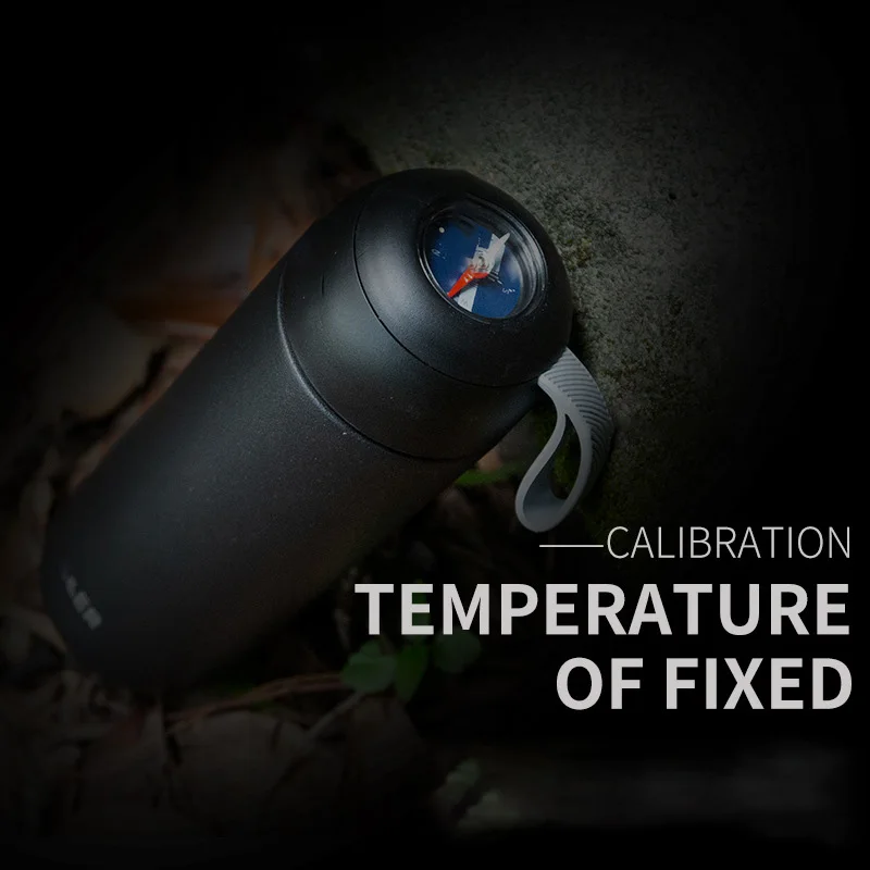 Походный термос стакан с компасом вакуумная теплоизолированная колба 18/8