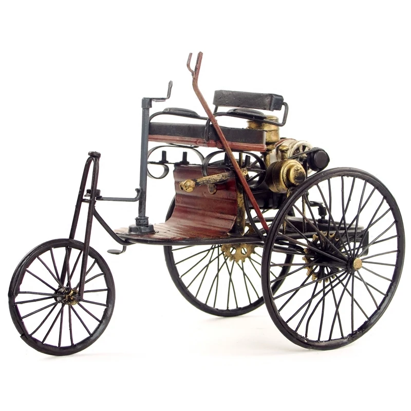 

CX Handmade Retro Iron Car Model 1886mercedes Benz No. 1 Car Model Crafts Home Ornament