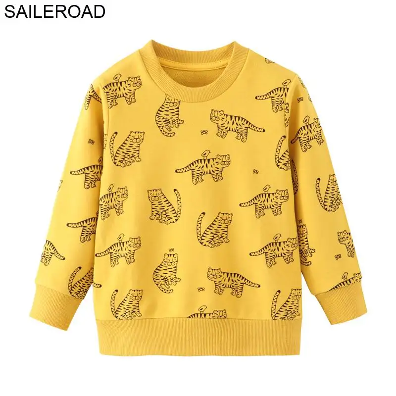 9031 same picture SAILEROAD Динозавр Печати Дети Футболки 7 Лет Дети Кофты для Мальчиков Одежда Школьная Одежда Мода - Цвет: 9031 same picture