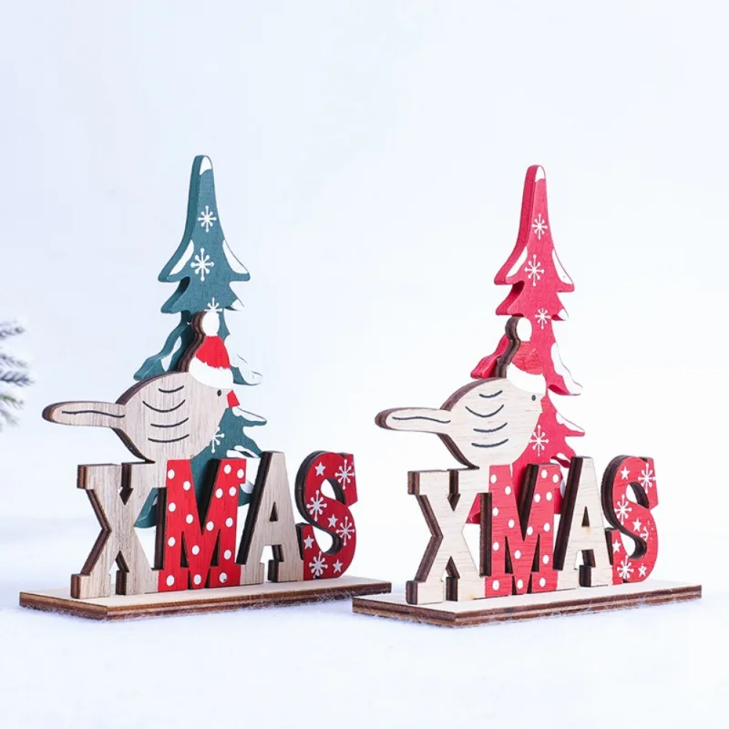 Рождественские деревянные птицы дизайн Рождественская елка украшения для дома