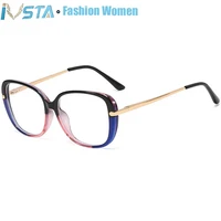 ivsta purple fashion lady glasses frame women cat eye myopia eyewear prescription eyeglasses nerd vintage glasses retro 04423