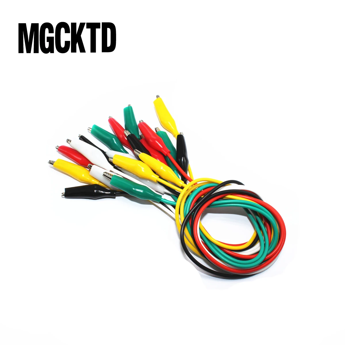 10 шт./лот зажим аллигатора с проводом 50 см Интегральные схемы | Электронные