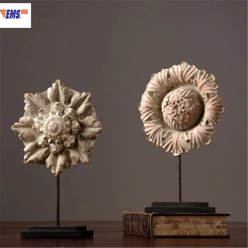 

EUROPEAN STYLE CLASSICAL RETRO FLOWER RESIN CRAFTWORK STATUE CREATIVE LIVING ROOM ENTRYWAY ART DECORATIONS X2730