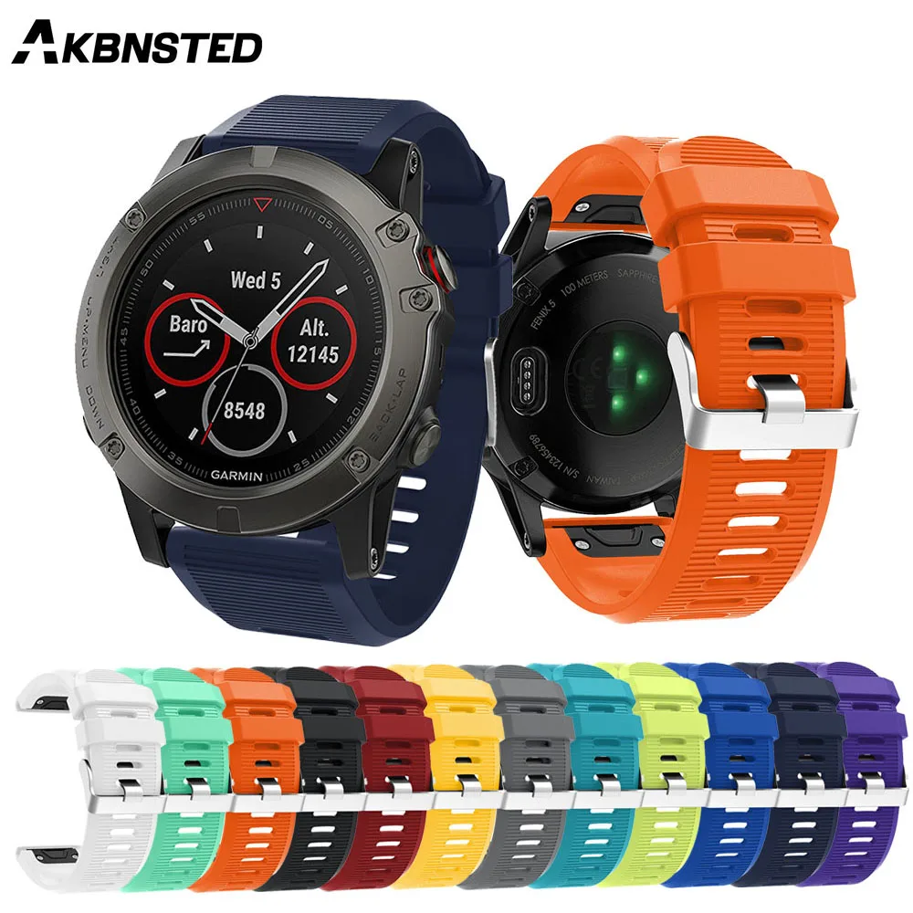 

FIFATA 26 мм Красочные Мягкие силиконовые часы ремешок для Garmin Fenix 3/Fenix 3 HR/Fenix 5X/Fenix 6X Смарт-часы быстросъемный ремешок