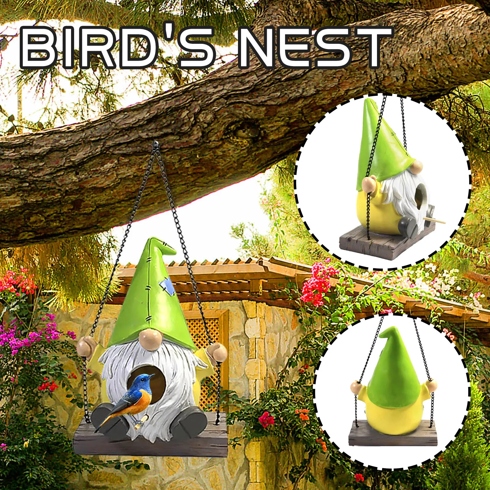 

Garden Goblin Bird House Artificial Outdoor Bird House Hanging Bird House decoracin de habitacin