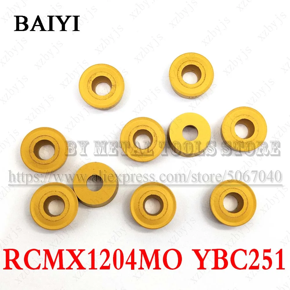 10 шт. RCMX1204MO YBC251 RCMX 1204MO твердосплавные фрезерные Вставки токарный станок резец