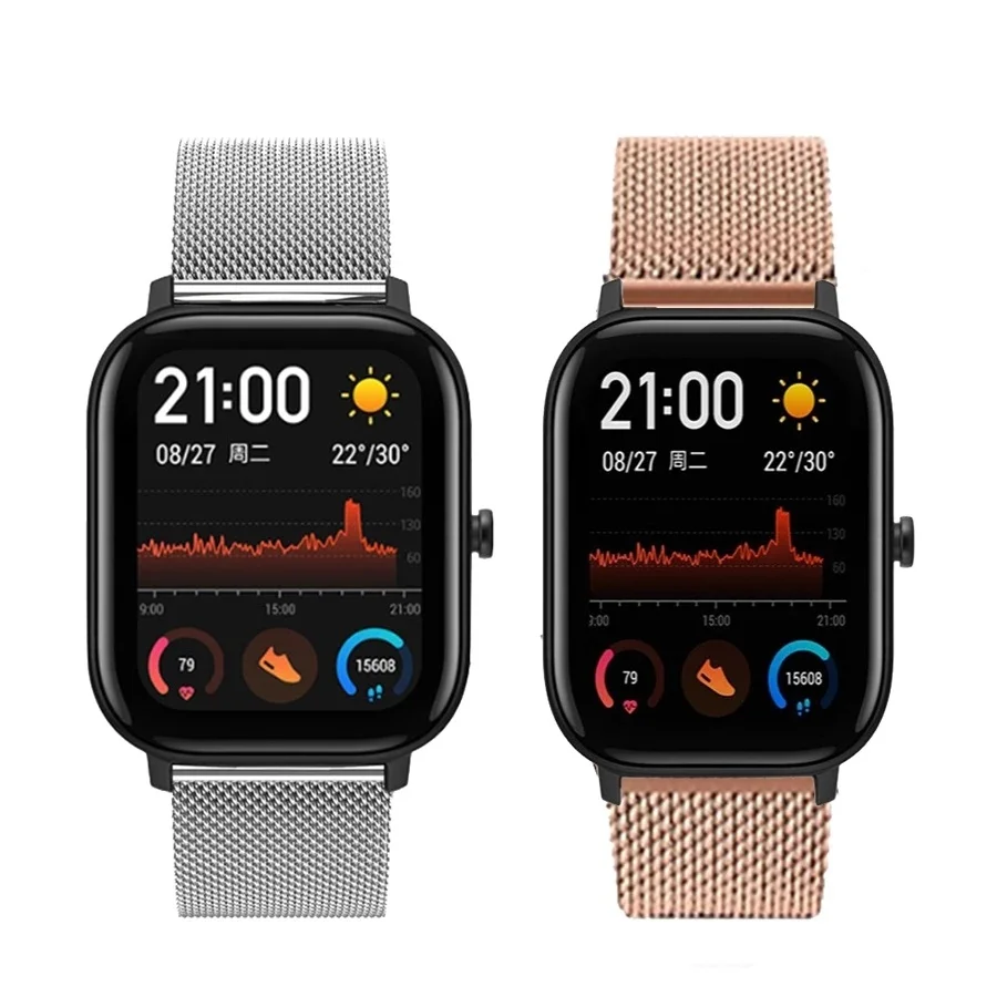 

Ремешок для часов Amazfit GTR, браслет для Huami Amazfit Bip Lite/Stratos 3 2/Pace/GTS, Huawei GT 2 в полоску, 47 мм