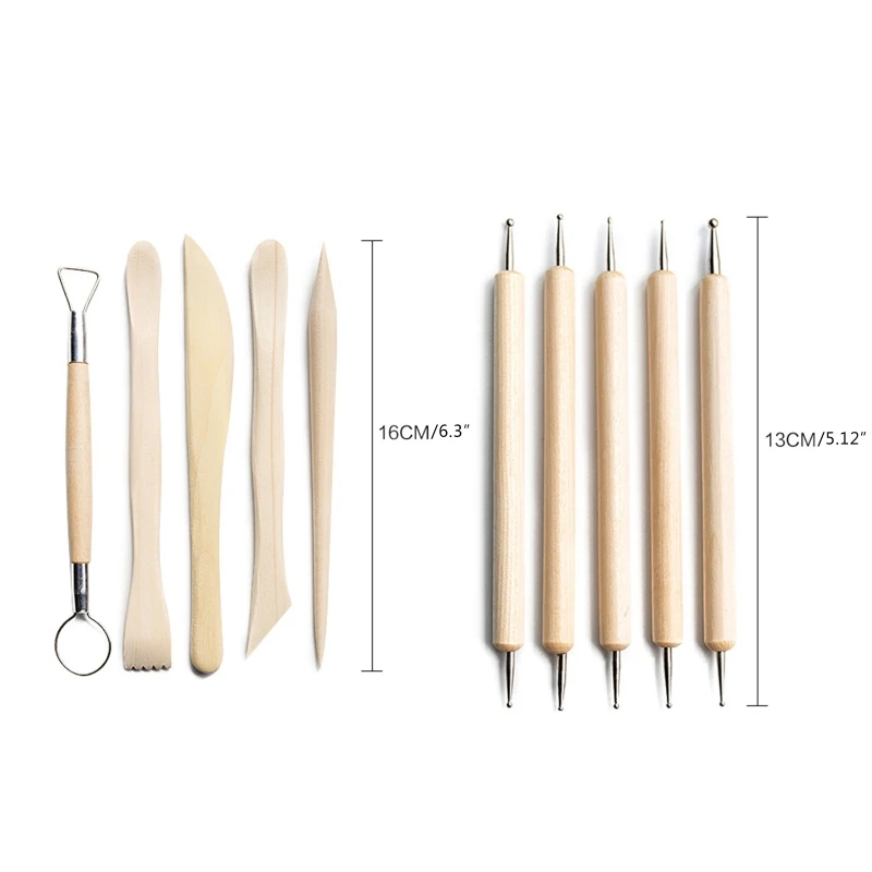

29EA 41pcs DIY Clay Sculpture Pottery Tool Set Carving Point Drill Pen Ceramics Sculpting Scraper Carry Bag Kit