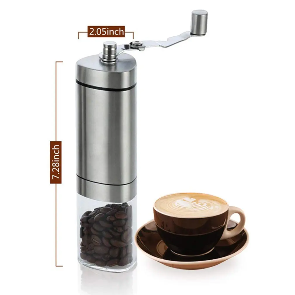 

Hand Crank Stainless Steel Triangle Handle Coffee Grinder Portable Durable Practical Triangle Coffee Grinder