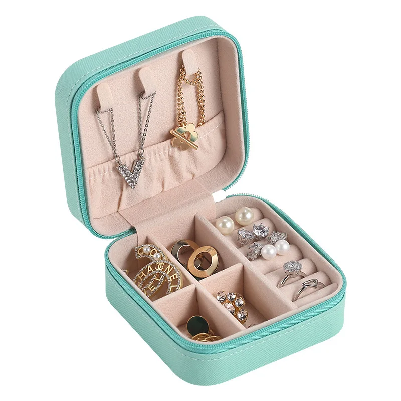 Jewelry Bag Flannelette Portable Ring Earring Earring Box Jewelry Travel Storage Box