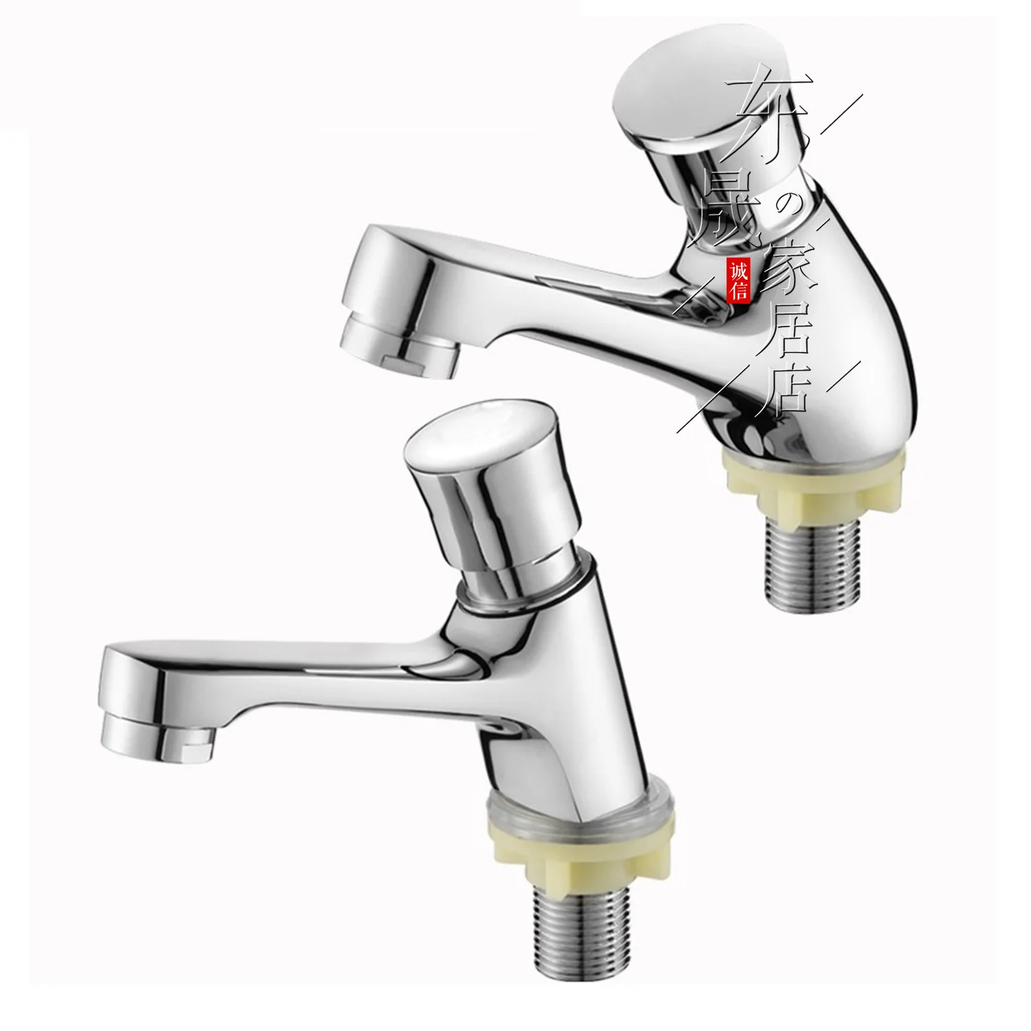 

Copper Single Cold Pressing Delay Faucet Automatically Closes Sink Public Places Water-Saving Taps