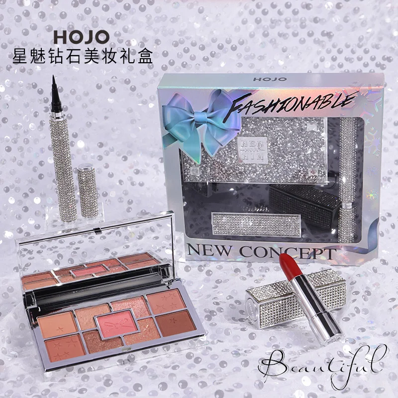 Starry Charming Diamond Beautiful Makeup Gift Box Eyeshadow Lipstick Eyeliner Matte Nude Waterproof Silky Touch Discc | Красота и