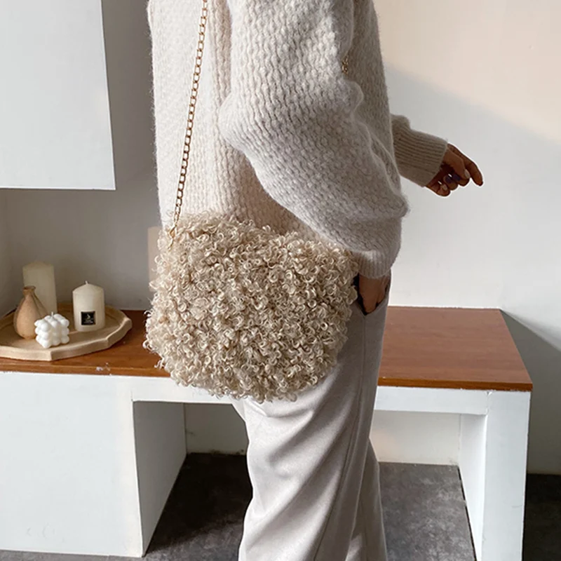 2019 зимняя модная новая круглая сумка через плечо Высококачественная мягкая