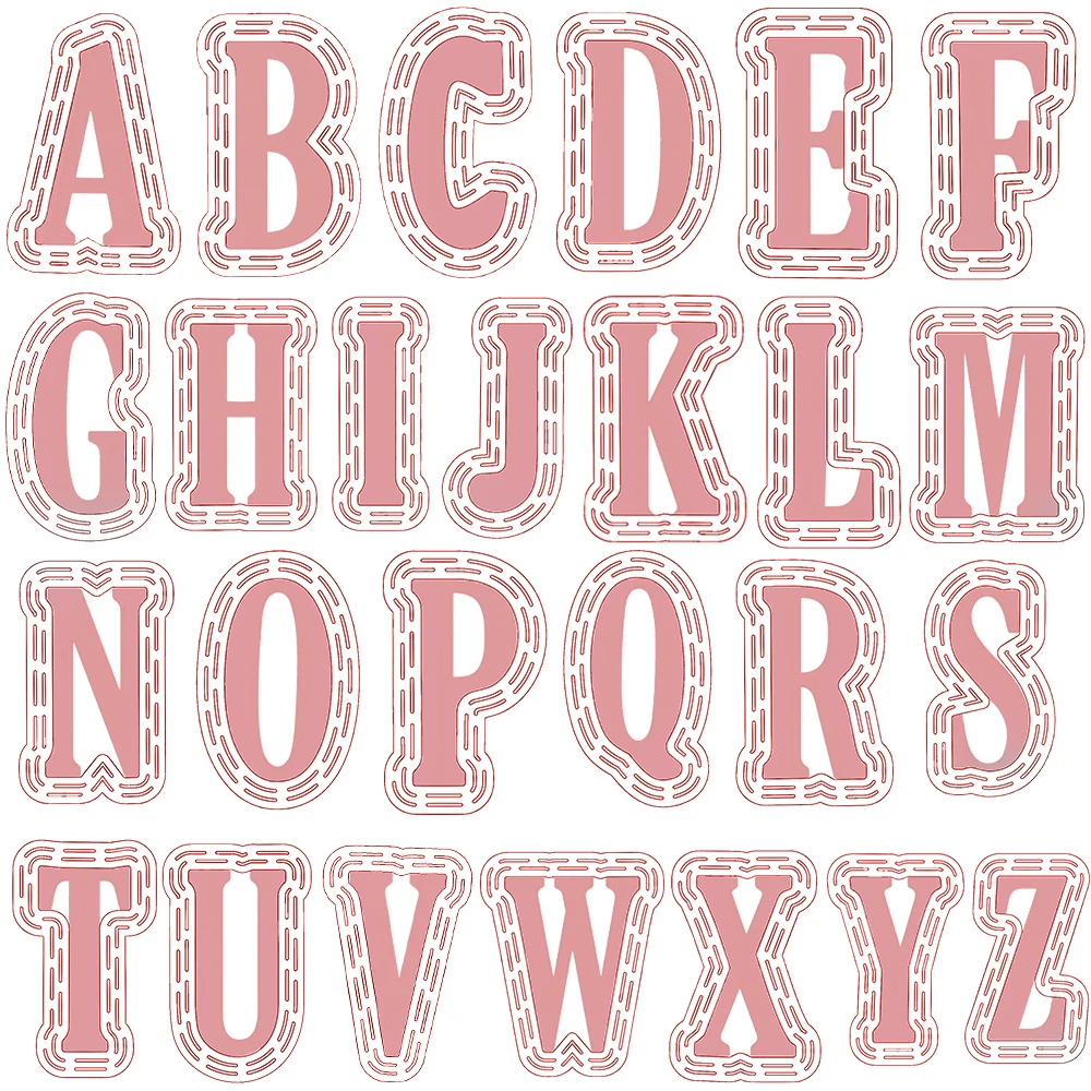 

Huge 26 Alphabet Letter Metal Cutting Dies With Plastic Stencil For DIY Scrapbooking Decoration Embossing Card Craft Die Cut New